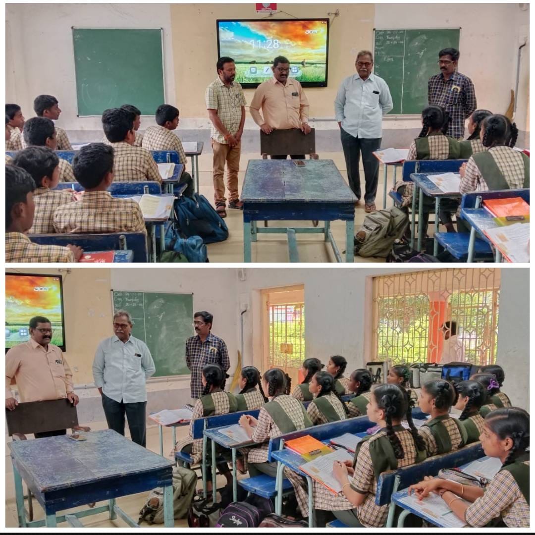 పందలపాక ఉన్నత పాఠశాలను సందర్శించిన డీఈవో